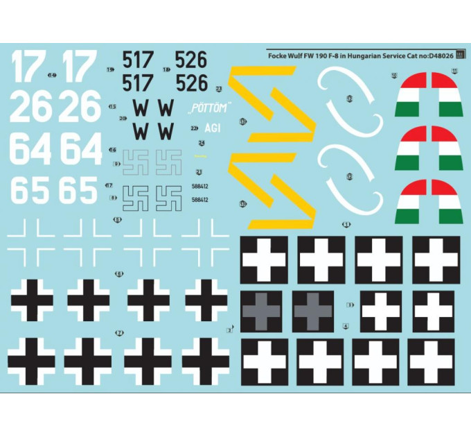 Декаль Fw 190F-8 1/48 SBS-D48026