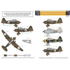 Декаль Westland Lysander 1/48 SBS-D48038