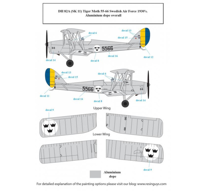 De Havilland DH-82A на службі ВПС північних країн 1/48 SBS-D48040