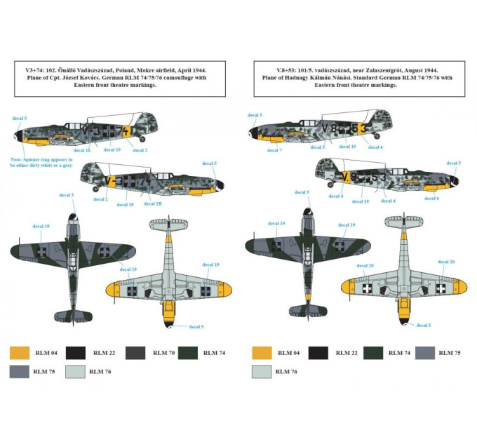 Декаль Bf 109G-6 1/72 SBS-D72021
