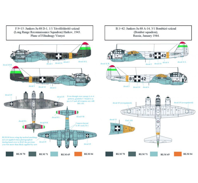 Декаль Ju-88 1/72 SBS-D72022