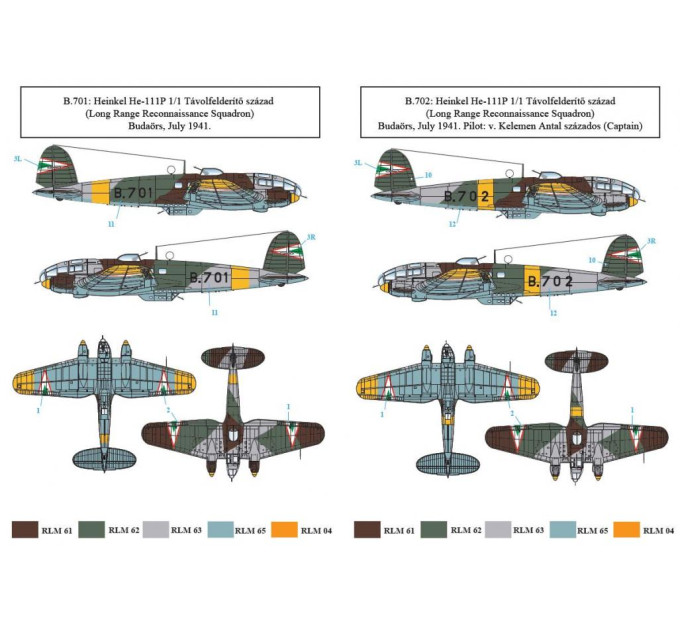 Декаль Heinkel He 111P 1/72 SBS-D72023