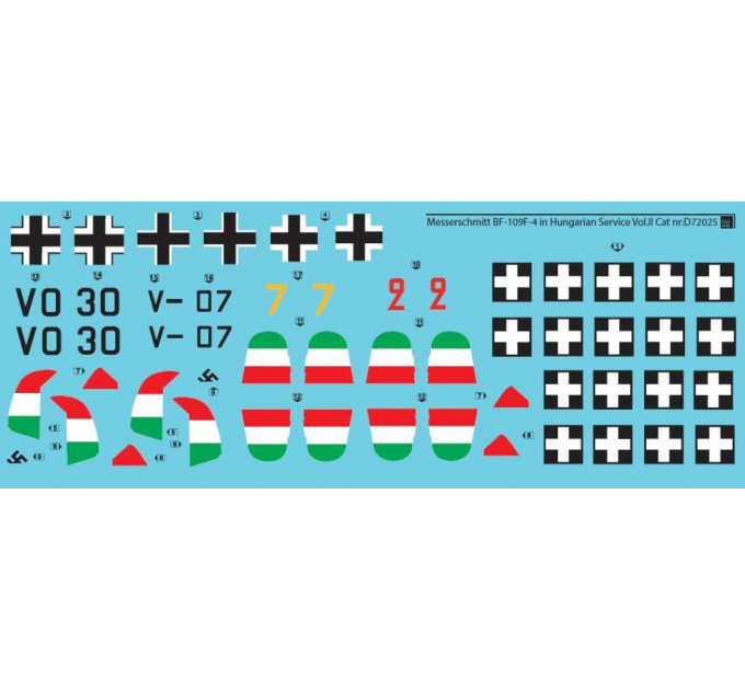 Декаль Bf 109F частина ІІ 1/72 SBS-D72025