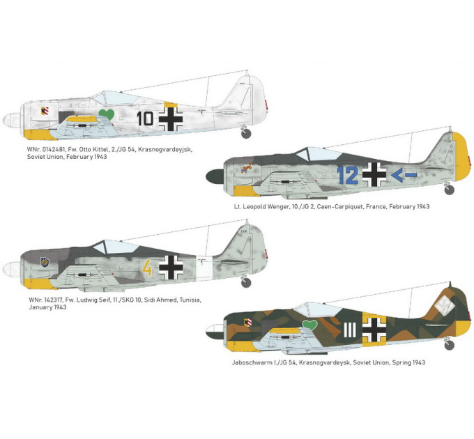 Fw 190A-4 із щитками двигунів та по 2 гармати в крилі 1/48