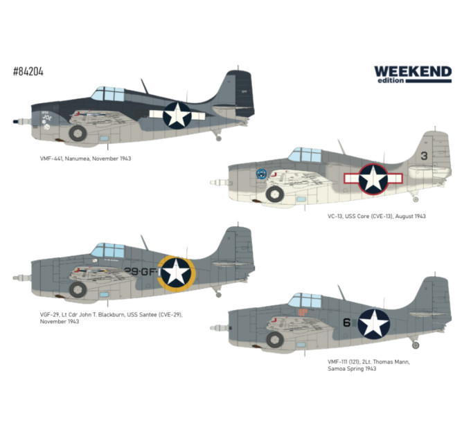 Збірна модель F4F-4 Wildcat пізній 1/48 Eduard 84204