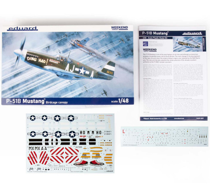 Збірна модель P-51B/ C з кабіною типу пташина клітка 1/48 Eduard 84209