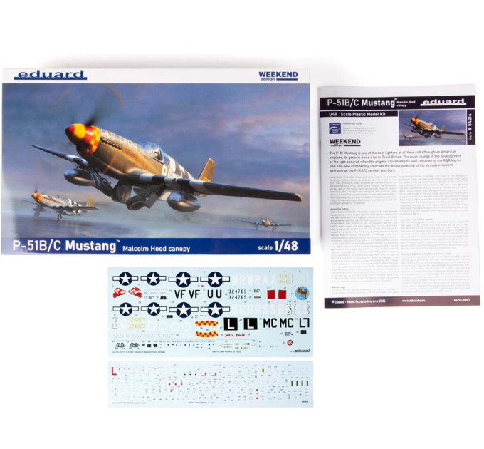 Збірна модель P-51B Malcolm Hood 1/48 Eduard 84214