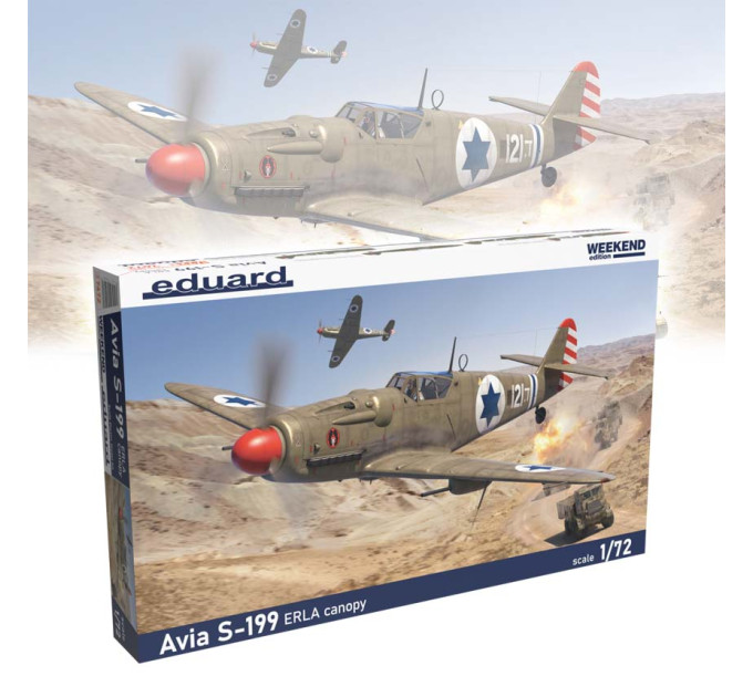 Збірна модель Avia S-199 ERLA canopy 1/72 Eduard 7472