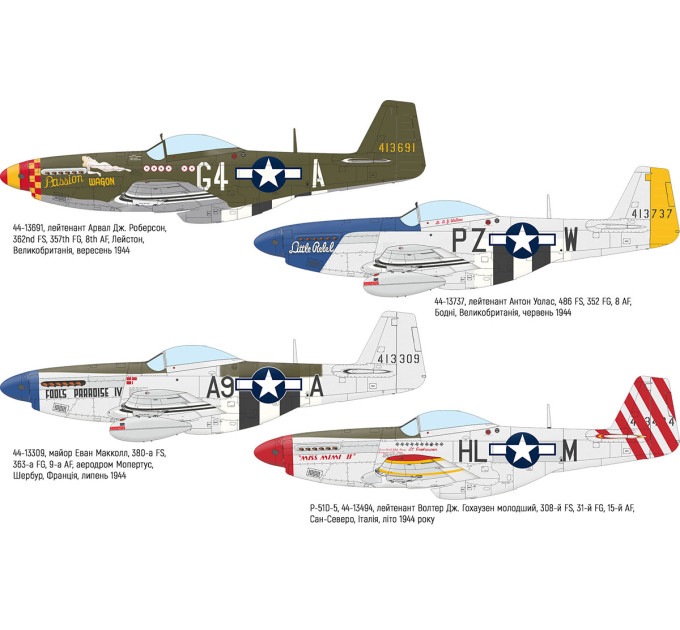Збірна модель P-51D-5 Mustang 1/72 Eduard 7476