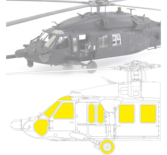 Маски для UH-60A 1/48 Eduard EX1121