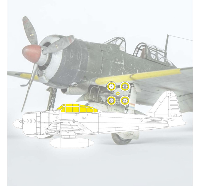 Маски A6M2 Zero Type 21 1/48 Eduard EX951